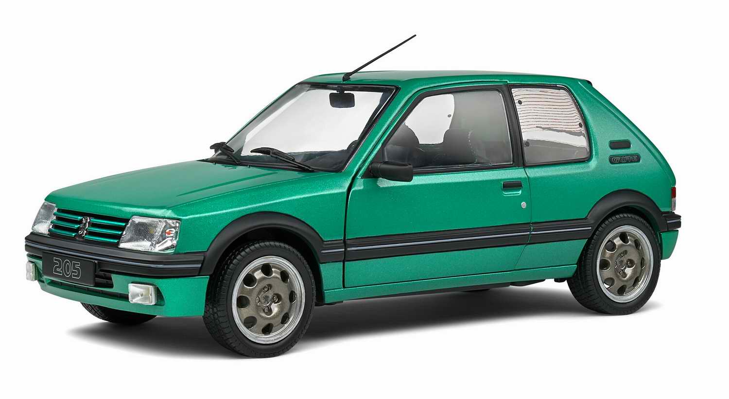 Voiture Miniature PEUGEOT 205 GTI Griffe de 1992 Vert fluorite Solido 1/18