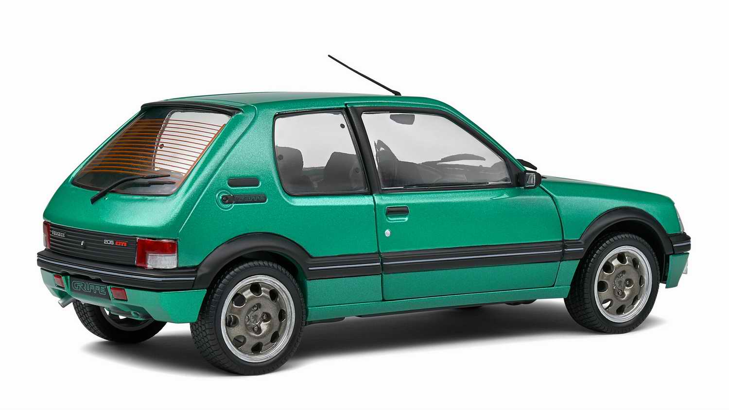 Voiture Miniature PEUGEOT 205GTI Griffe de 1992 Vert fluorite Solido 1/18