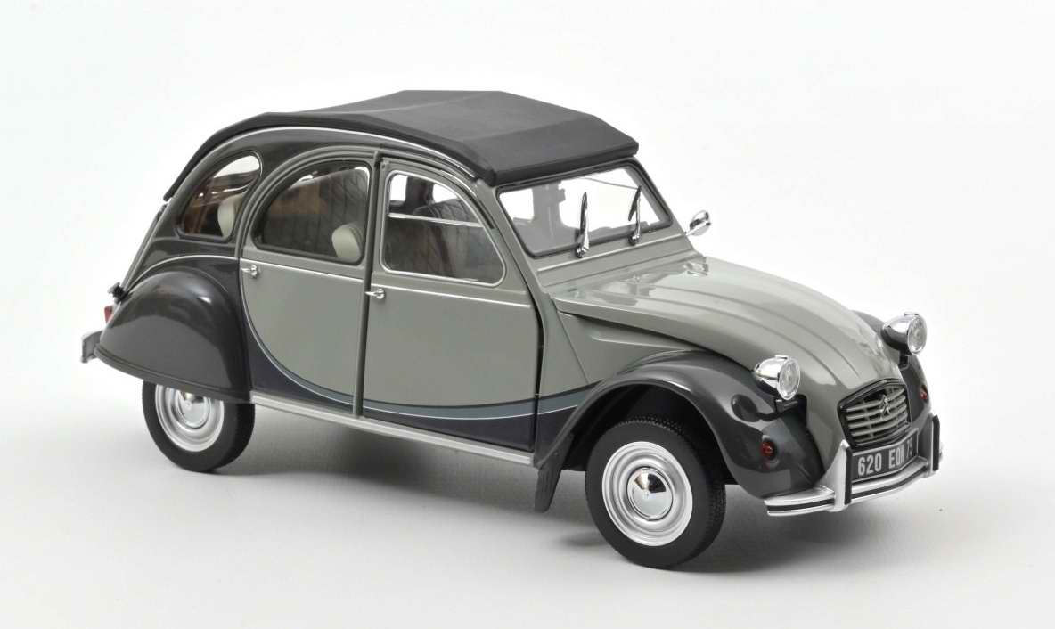 CITROËN 2CV Charleston 2CV6 Gris Cormoran et Gris Nocturne Voiture de Collection NOREV 1/18