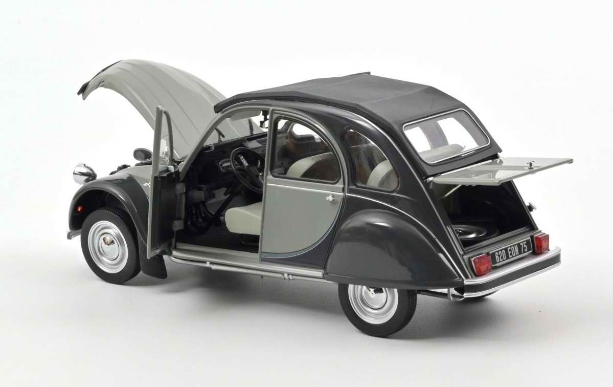 CITROËN 2CVCharleston 2CV 6 Gris Cormoran et Gris Nocturne Voiture de Collection NOREV 1/18