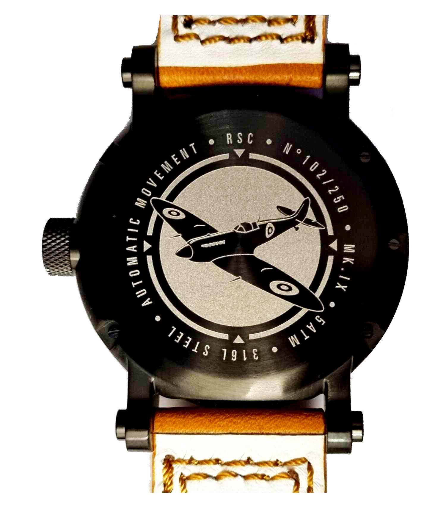 Montre Aviateur Automatique SPITFIRE Mk IX Bracelet Cuir RSC PILOTS WATCHES