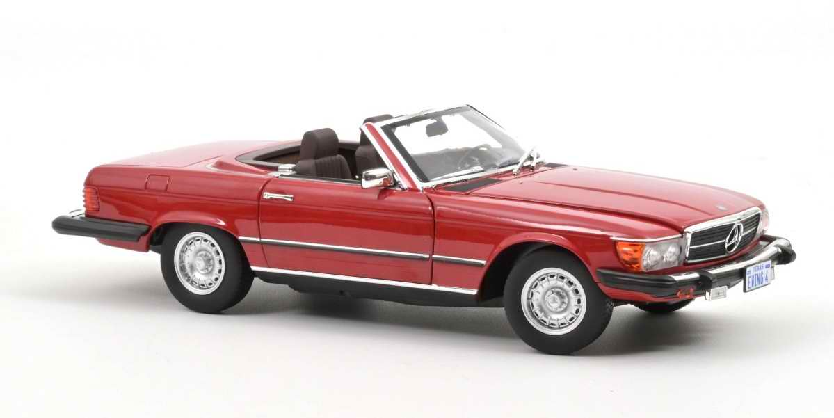 Voiture cinéma miniature MERCEDES 450SL Américaine version USA de la Série TV Américaine DALLAS Ewing 4 Bobby Ewing Pamela 1/18 NOREV