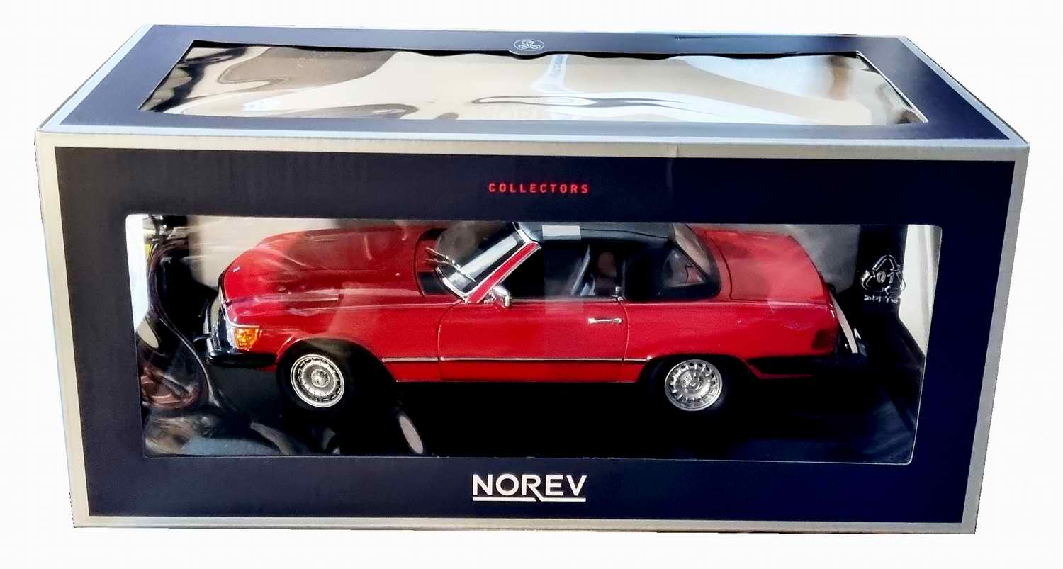 Voiture cinéma miniature MERCEDES 450SL Américaine version USA de la Série TV Américaine DALLAS Ewing 4 Bobby Ewing Pamela 1/18 NOREV