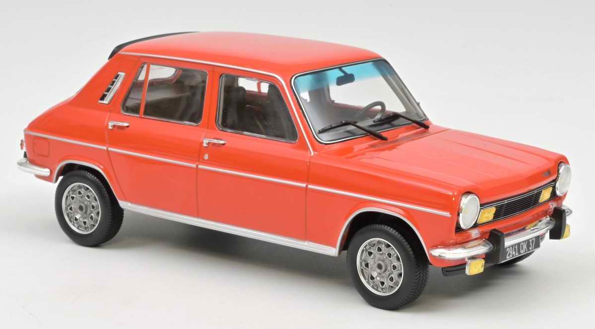 Miniature voiture métal SIMCA 1100 TI 1974 rouge Sumatra Norev 1/18