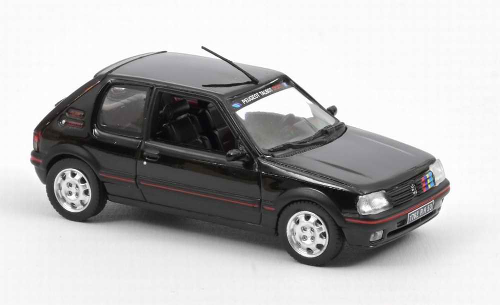 Voiture miniature PEUGEOT 205 GTI 1.9 1992 Noir PTS Peugeot Talbot Sport Norev 1/43