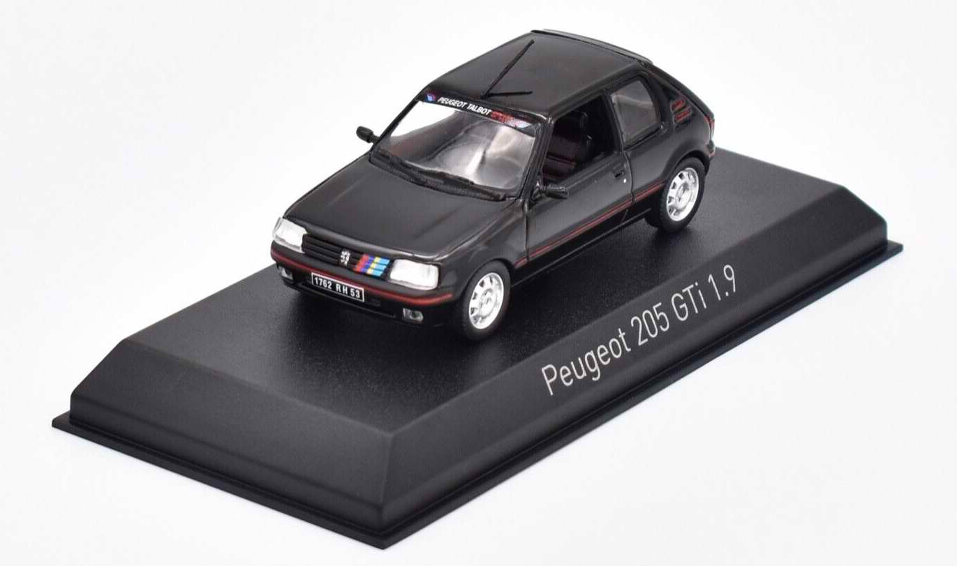 Voiture miniature PEUGEOT 205GTI 1.9 1992 Noir PTS Peugeot Talbot Sport Norev 1/43