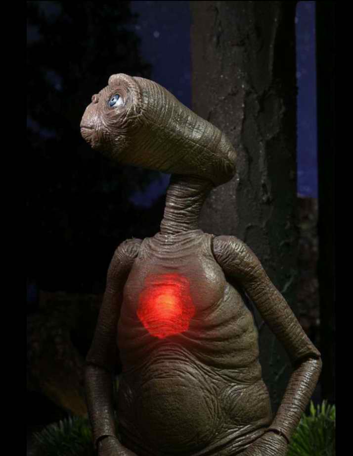 Figurine E.T L'Extra Terrestre poitrine rouge led du film ITi Spielberg