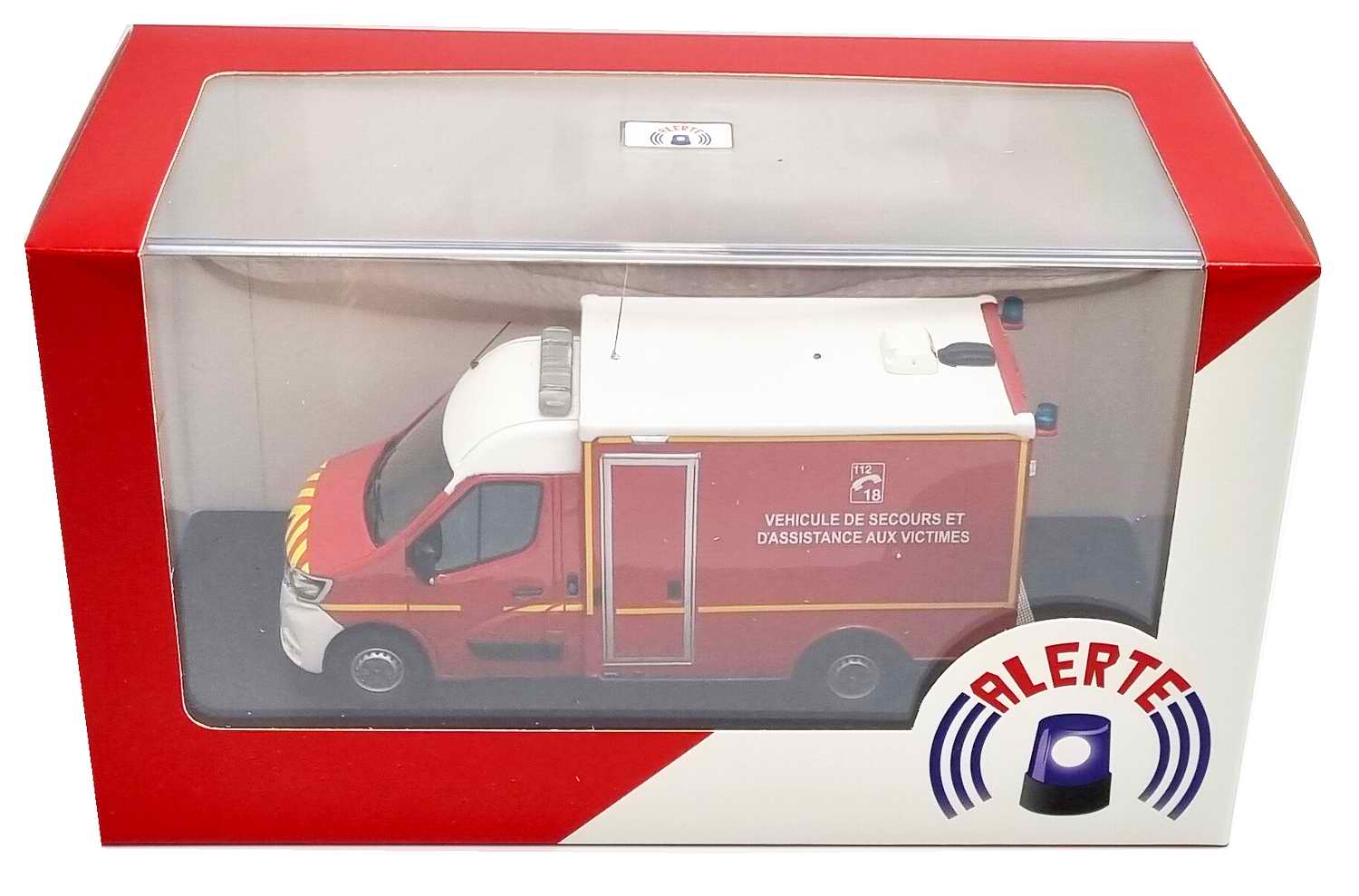 RENAULT MASTERvsav AMBULANCE VSAV SDIS 77 secours victime 1/43