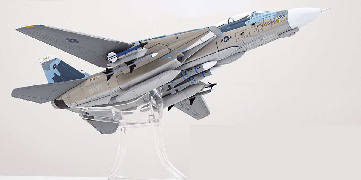 Maquette Avion de Chasse Grumman F-14ATomcat US Navy Fighter Weapons School TOPGUN 30 NAS Miramar 1/72 Métal