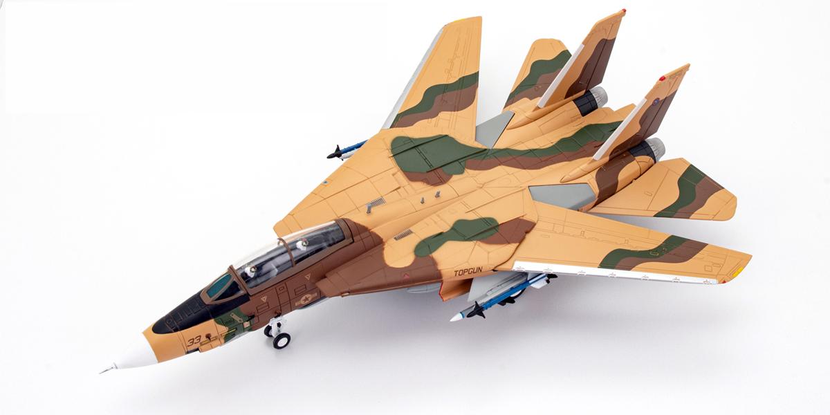 Maquette Avion de Chasse Grumman F14A Tomcat US Navy Fighter Weapons School TOPGUN 33 NAS Miramar 1/72 Métal