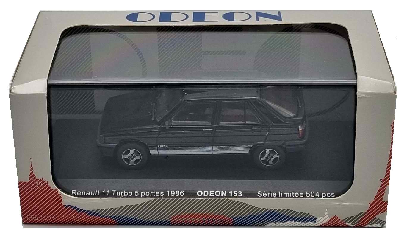 Voiture Miniature Renault11 R11turbo 1986 noire 1/43