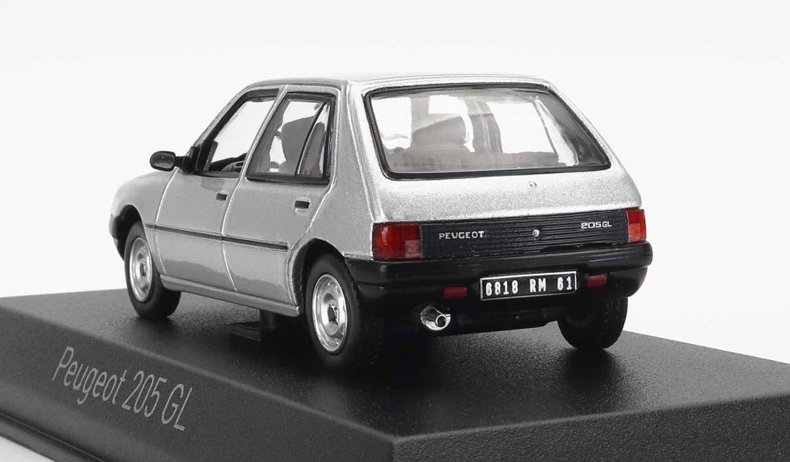 Voiture 205GL miniature en métal PEUGEOT 205 GL Gris Futura 1/43