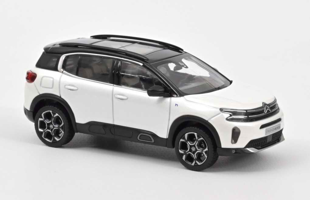 Voiture Miniature SUV CITROEN C5 Aircross 2022 Blanc nacré et Noir 1/43 NOREV