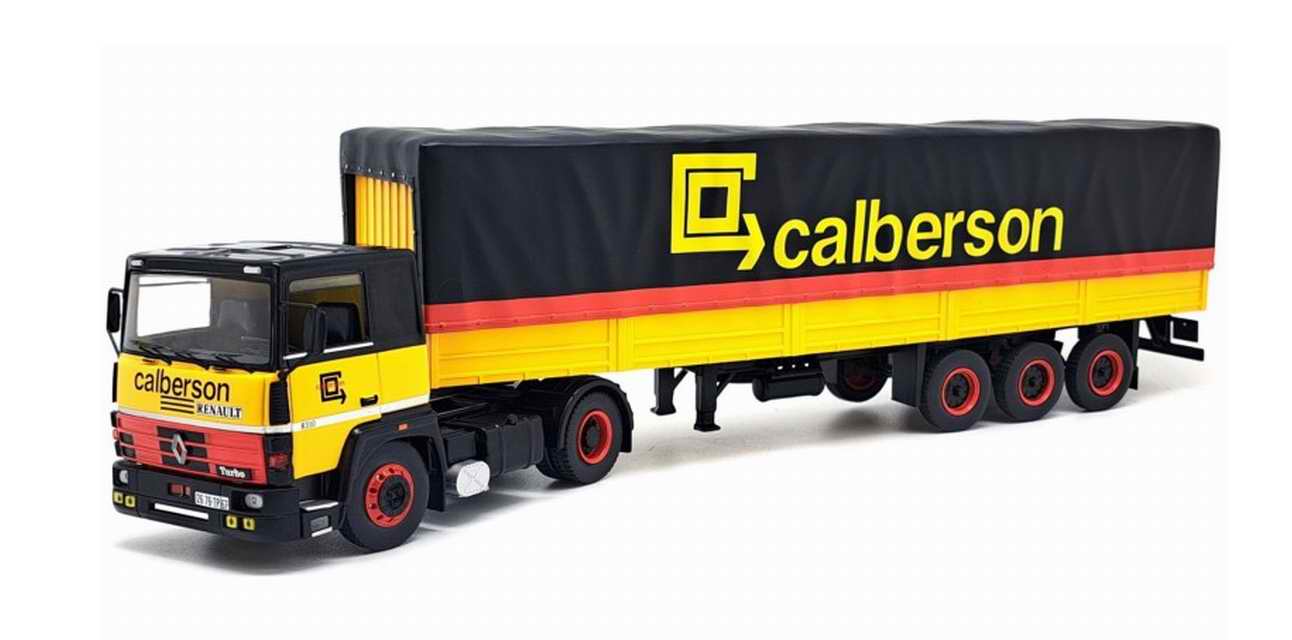 Miniature Camion RENAULT R310 Semi-Remorque Savoyarde 3 Essieux CALBERSON 1/43