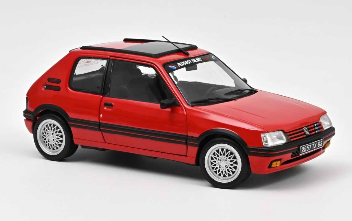 Voiture miniature PEUGEOT 205 GTI 1.9L PTS Peugeot Talbot Sport 1991 Rouge NOREV 1/18