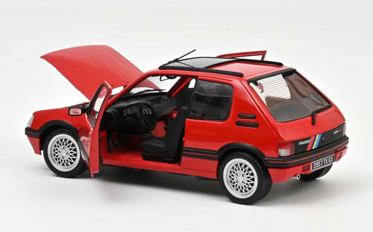 Voiture miniature PEUGEOT 205GTI 1.9 PTS 1991 Rouge NOREV 1/18