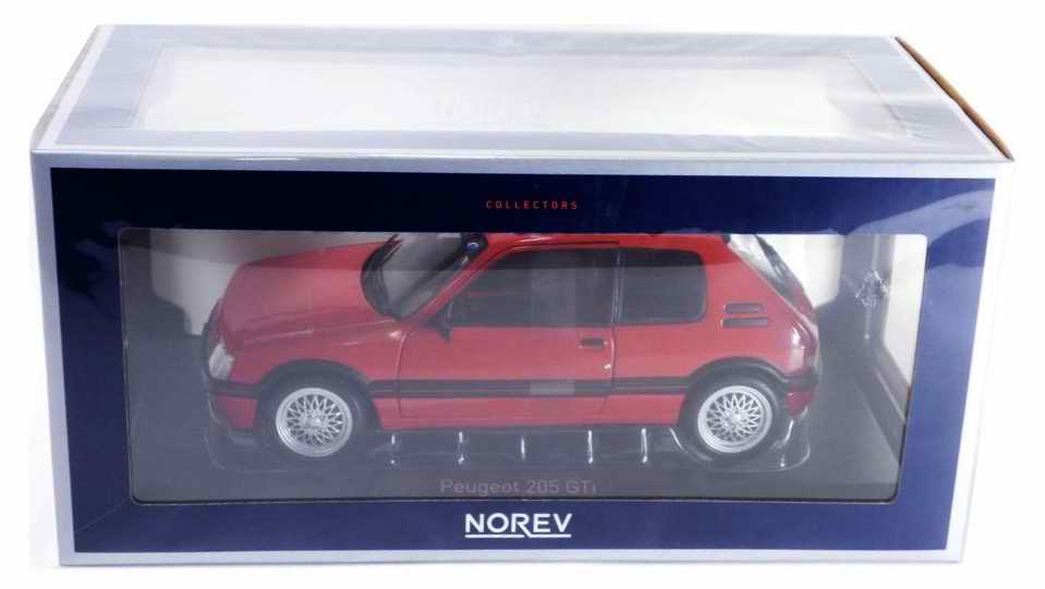 Voiture miniature PEUGEOT205 GTI 1.9 PTS 1991 Rouge NOREV 1/18