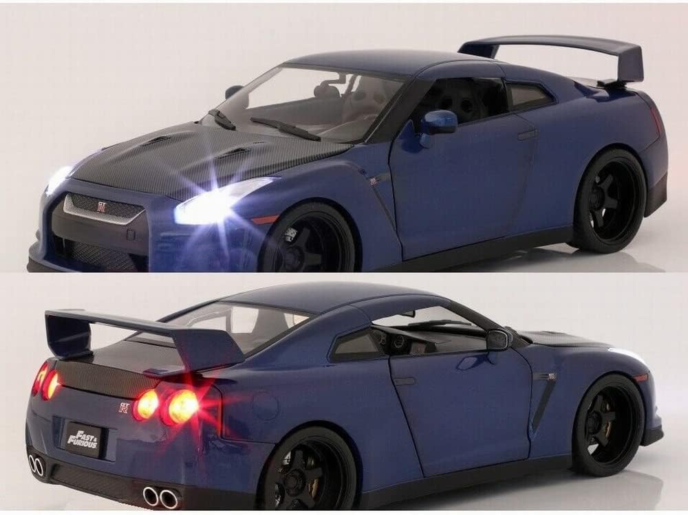 miniature NissanGTR R35 Brian Fast And Furious 7 1/18 Phare Feux LED