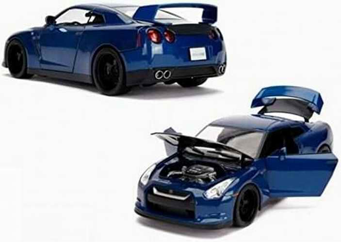 miniature Nissan GTR35 figurine Brian Carbon Fast And Furious 7 1/18 Phare Feux LED