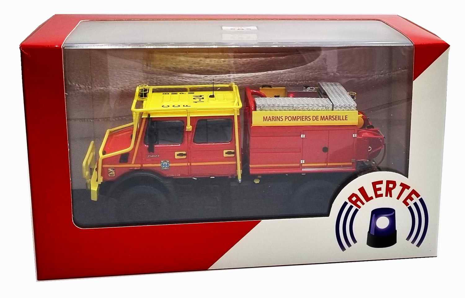 Miniature MERCEDES Unimog 5023 Camion de Marin Pompiers 1/43 Alerte