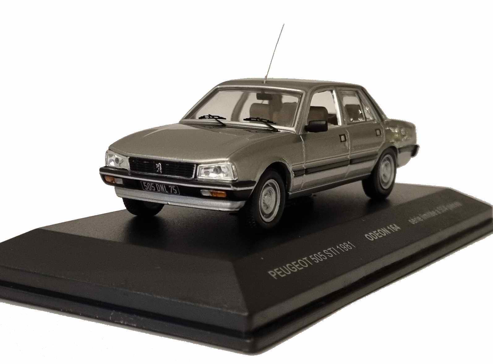 Voiture Miniature Peugeot 505 GR Gris Argent 1/43