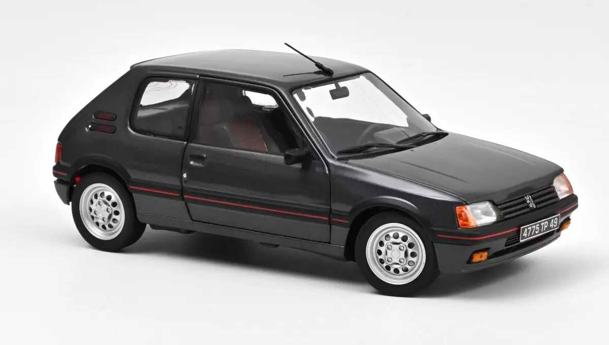 Voiture miniature PEUGEOT 205 GTI 1.6 1988 Gris Graphite NOREV 1/18