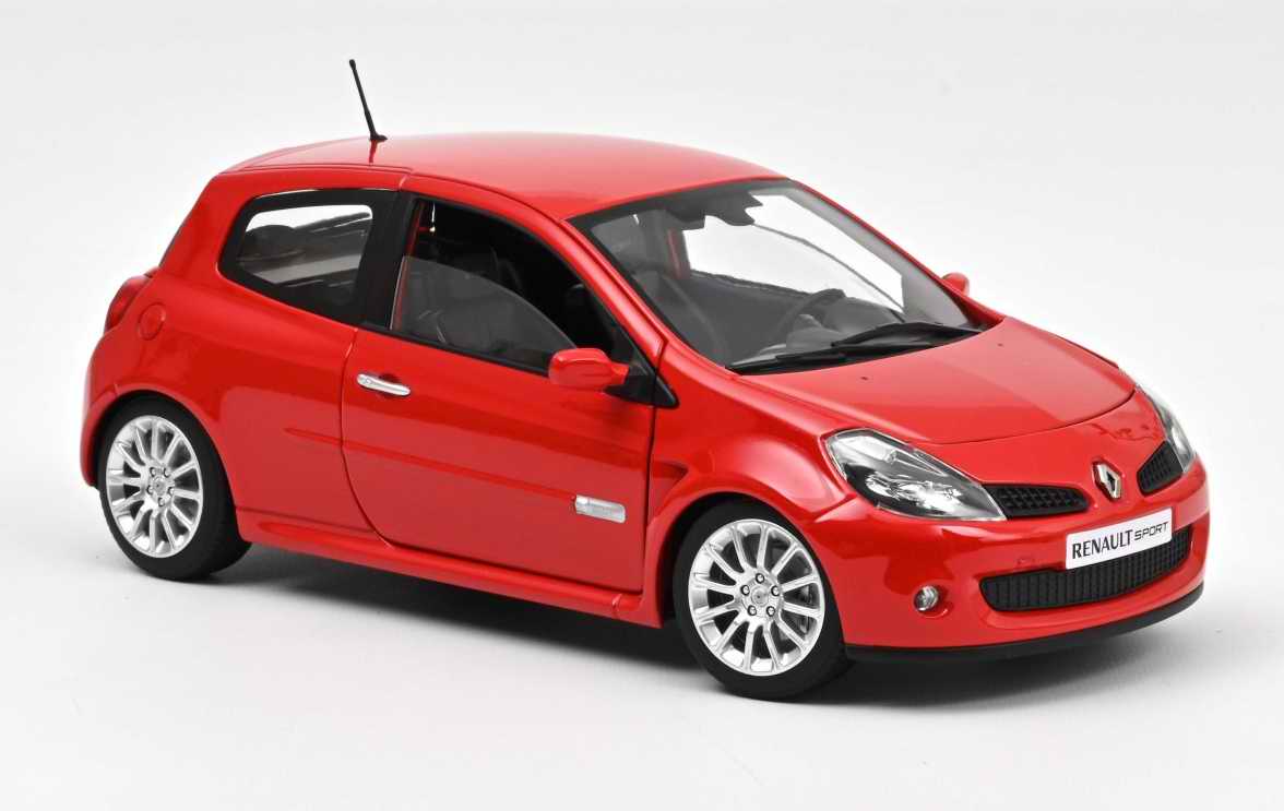 Voiture miniature RENAULT Clio 3 RS Rouge Toro 2006 Norev 1/18