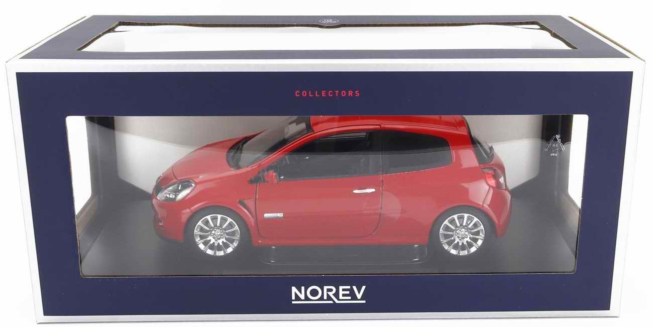 Voiture miniature RENAULT Clio III RS Rouge Toro 2006 Norev 1/18