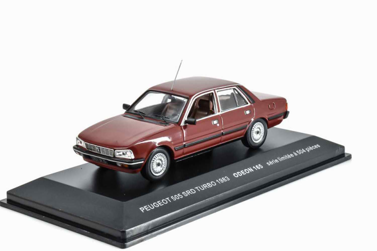 Voiture Miniature Peugeot505 SRD Turbo Bordeaux 1/43