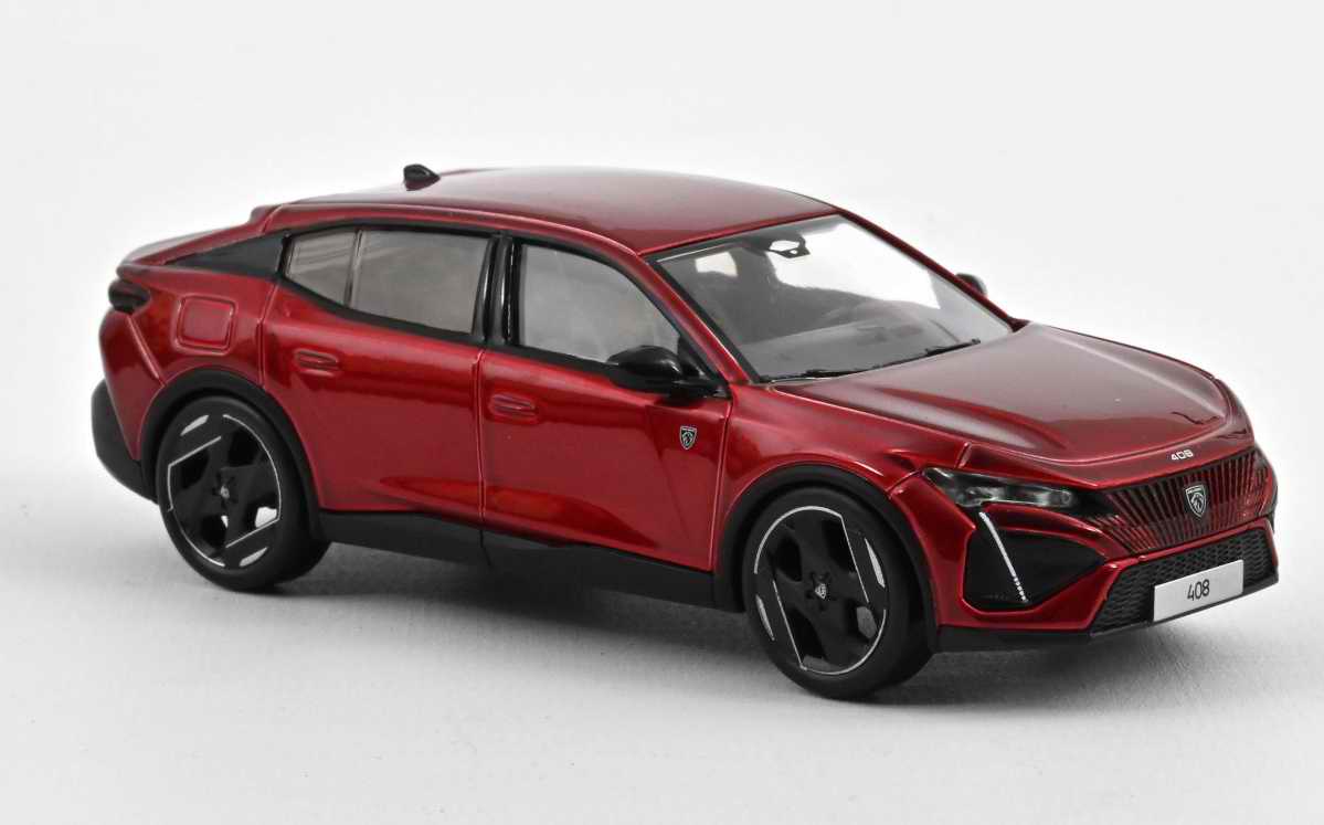 Voiture miniature PEUGEOT 408 GT Hybrid 2023 Rouge Elixir Norev 1/43