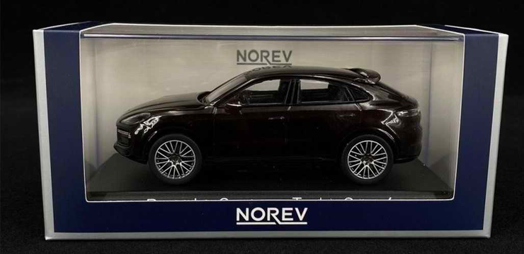 Voiture miniature Porsche Cayenne Turbo Coupé 2019 Brun Métallisé NOREV 1/43