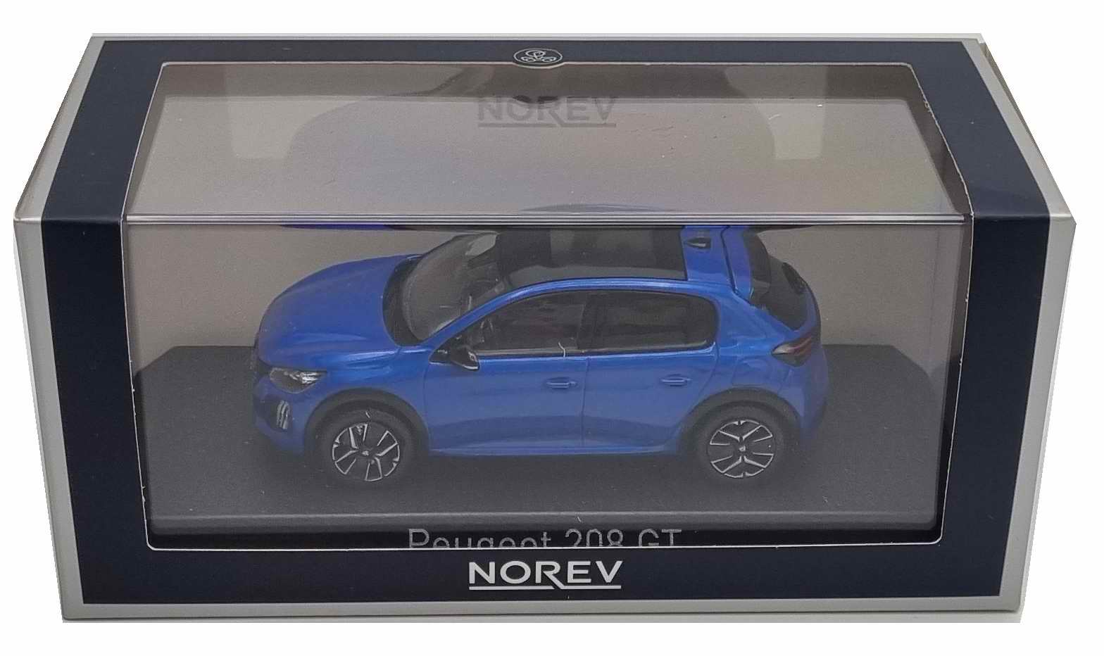 PEUGEOT 208GT 2024 Bleu Vertigo Voiture de Collection NOREV 1/43