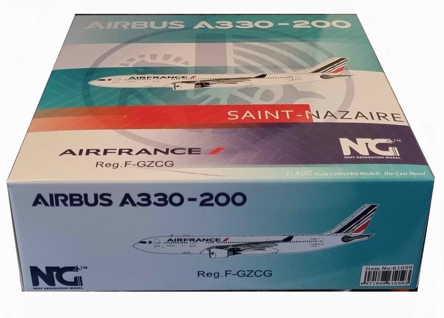 Maquette métal Airbus A330-200 Air France Saint-Nazaire F-GZCG 1/400 Métal