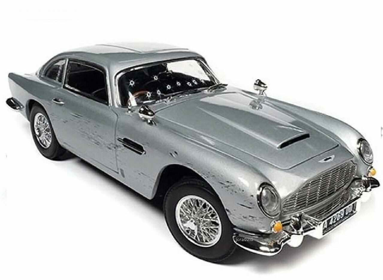 Voiture JAMESBOND007 Mourir Peut Attendre Aston Martin DB5 de 1964 1/18 Métal Mourir peut attendre impacts de balles