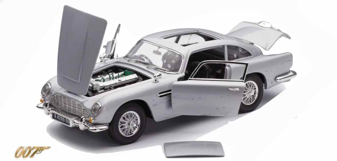 Voiture JAMESBOND007 Mourir Peut Attendre Aston MartinDB5 1/18 Métal Mourir peut attendre impacts de balles