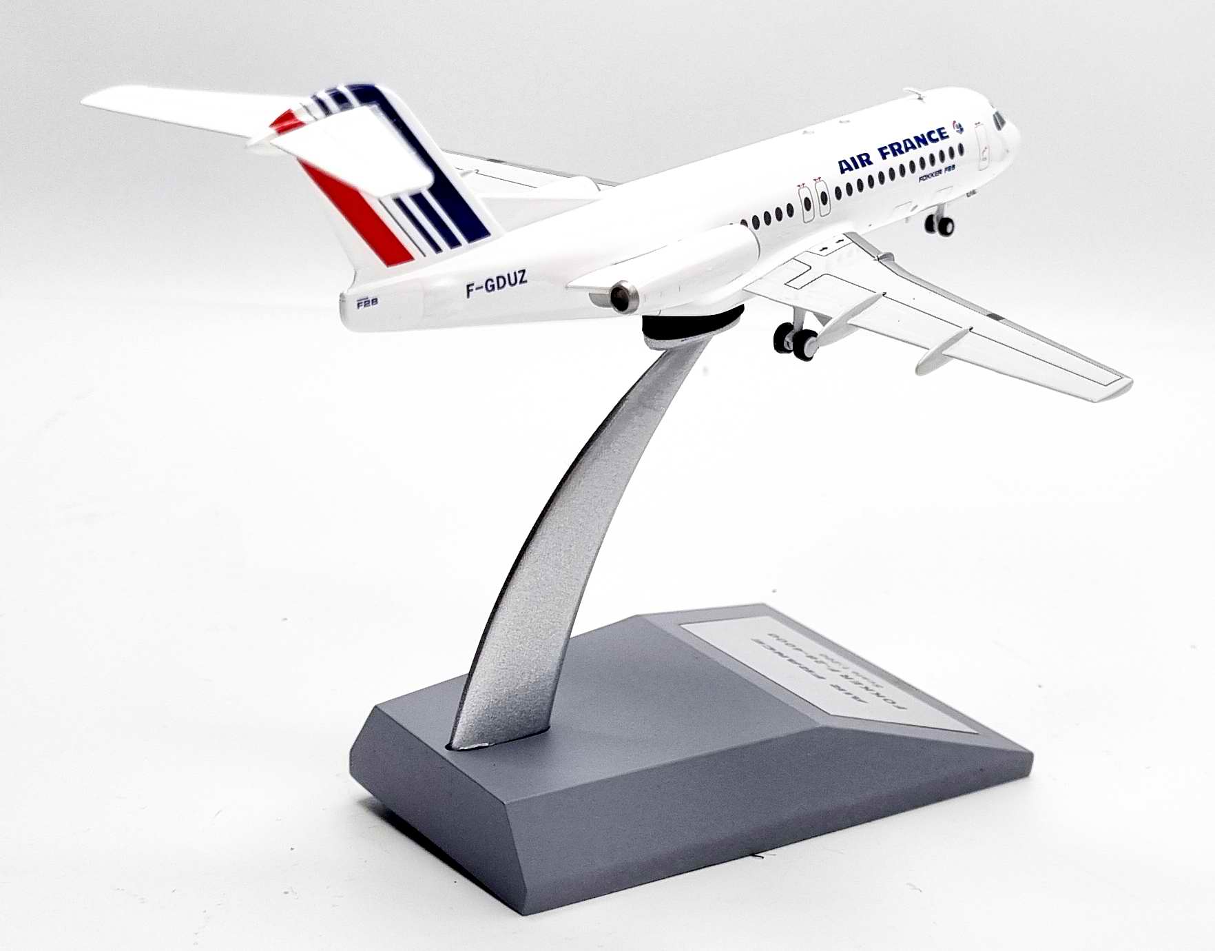 Maquette avion Fokker F28-4000 Fellowship en Métal F-GDUZ AIR FRANCE 1/200