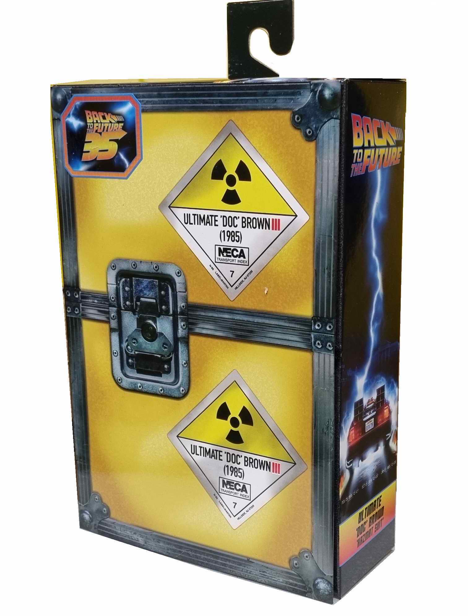 Emballage boîte-fenêtre de la figurine Doc Emmett Brown par Neca