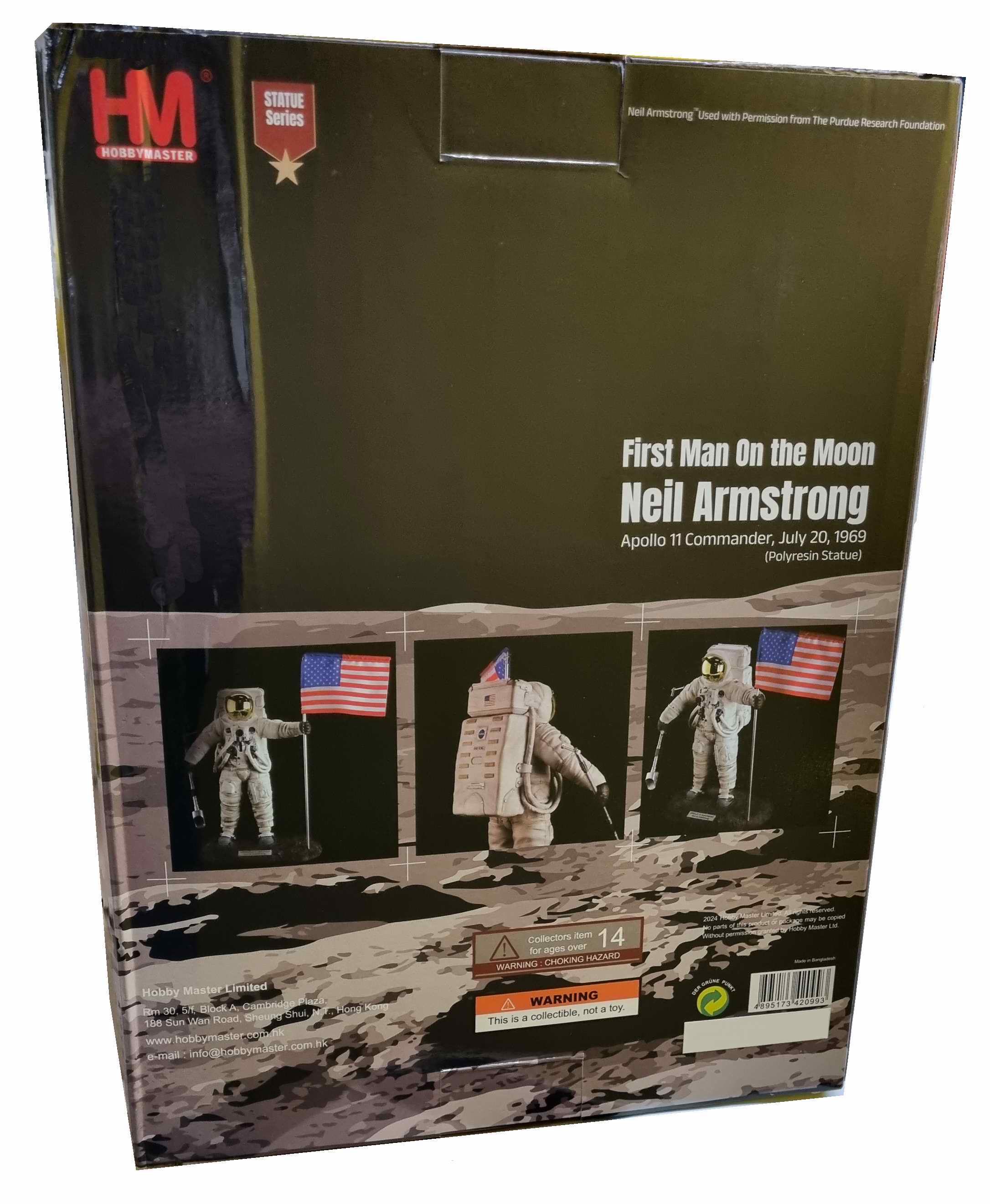 Boîte de la figurine Neil Armstrong Apollo 11, vue alternative