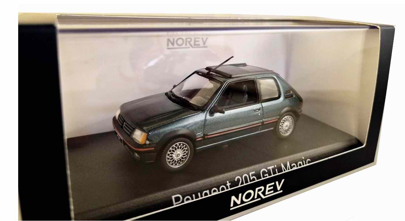 Voiture miniature en métal PEUGEOT 205 GTI 1.9 Magic Vert Sorento Norev 1/43
