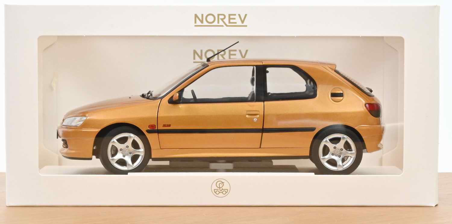 Voiture miniature PEUGEOT 306 S16 1997 Jaune Vermeer Norev 1/18