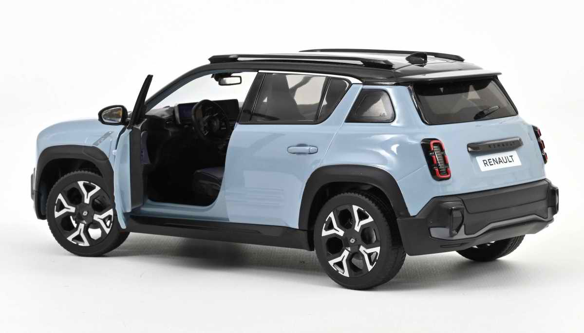 Voiture miniature RENAULT4ETech Electrique 2025 bleu nuage 1/18 Norev