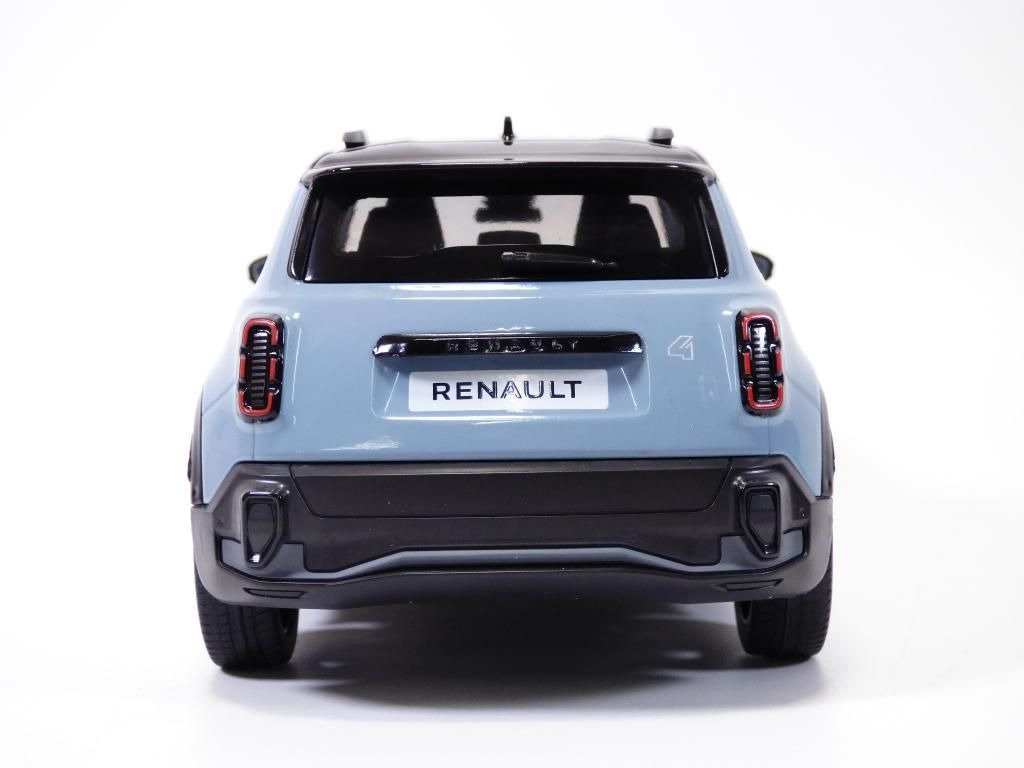 Voiture miniature RENAULT4 ETech Electrique 2025 bleu nuage 1/18 Norev
