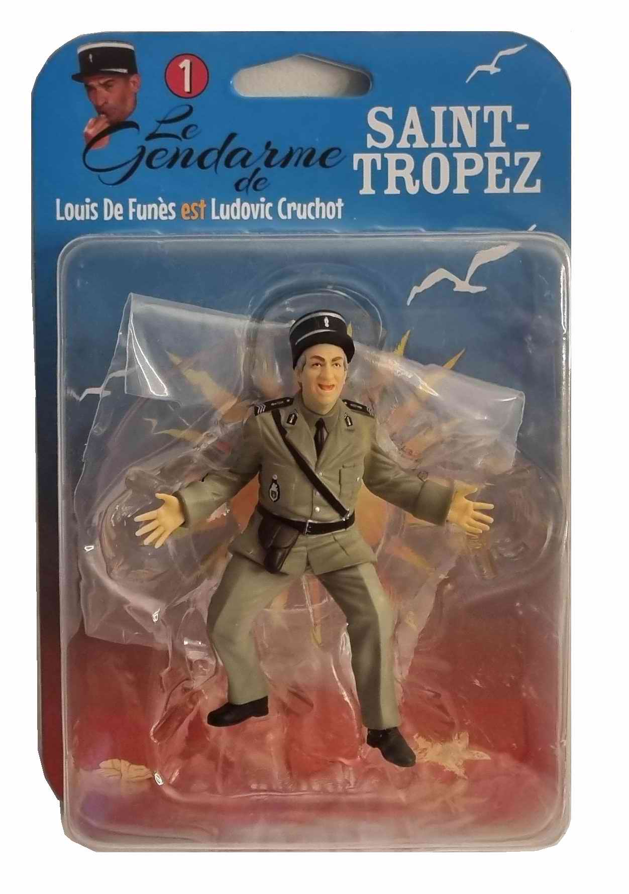 Figurine Le Gendarme De Saint-Tropez Louis de Funès Marechal Des logis-Chef Ludovic Cruchot nudistes 
