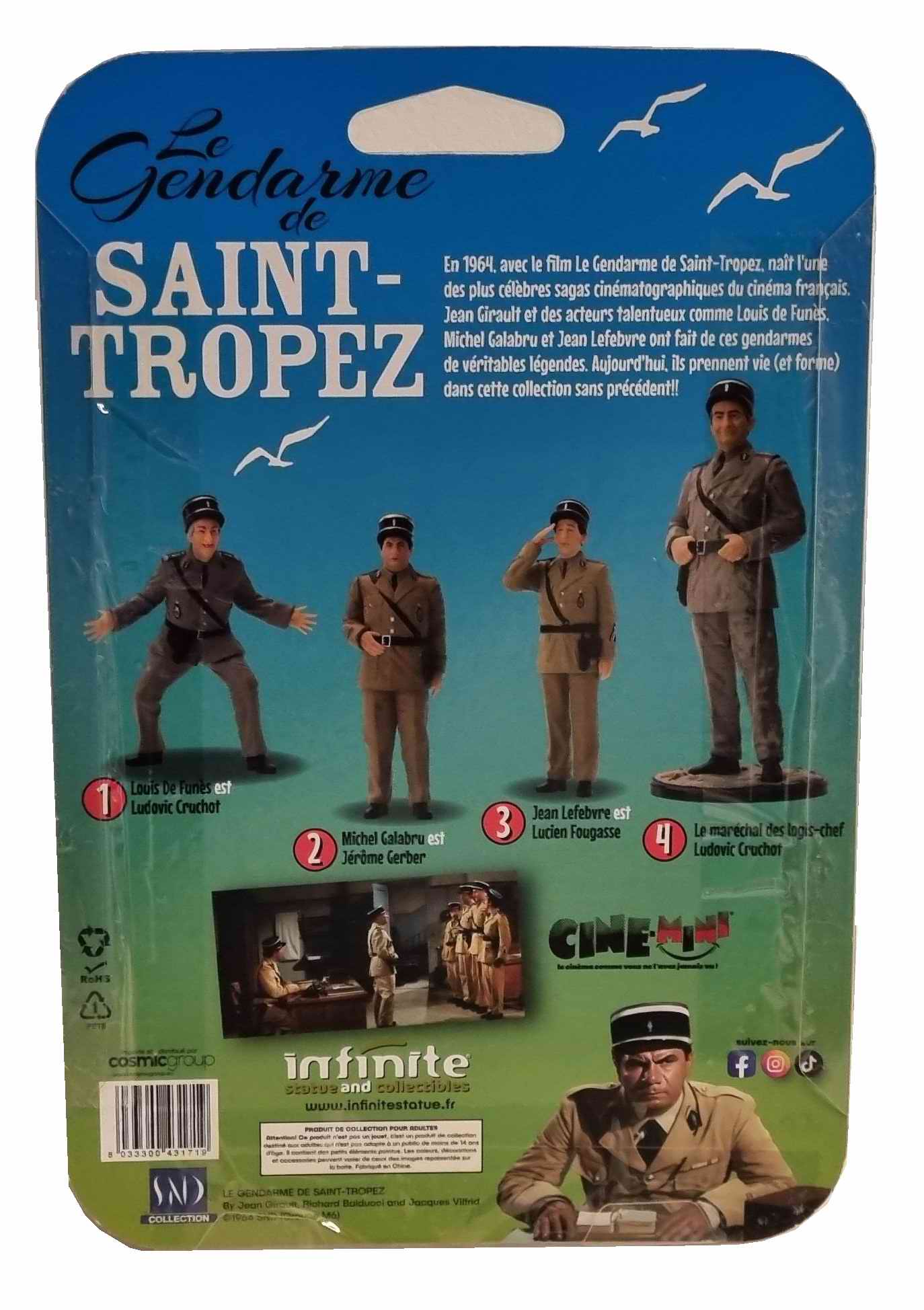 Figurine Le Gendarme De Saint-Tropez Michel Galabru Adjudant-Chef Jérôme Gerbere 