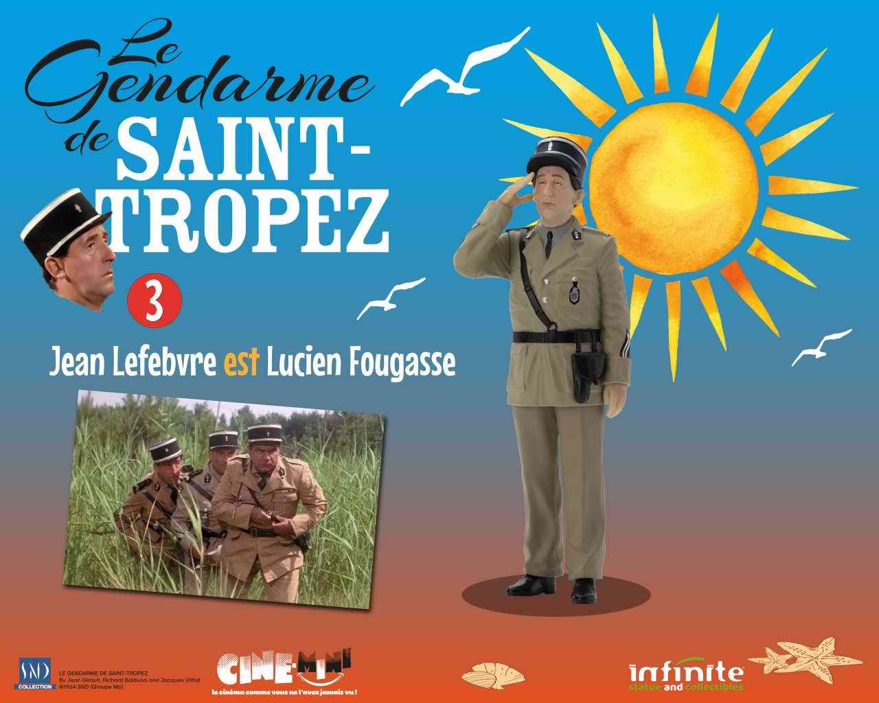 Figurine Le Gendarme De Saint-Tropez Jean Lefebvre Gendarme Lucien Fougasse