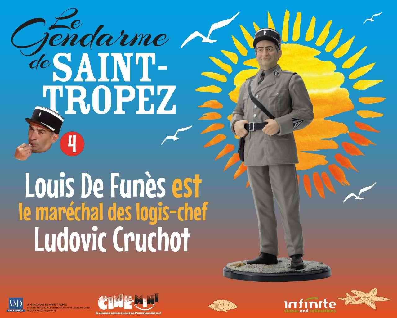 Figurine Le Gendarme De Saint-Tropez Louis de Funès Marechal Des logis-Chef Ludovic Cruchot 