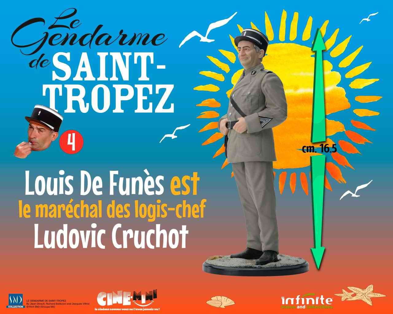 Figurine Le Gendarme De Saint-Tropez Louis de Funès Marechal Des logis-Chef Ludovic Cruchot 