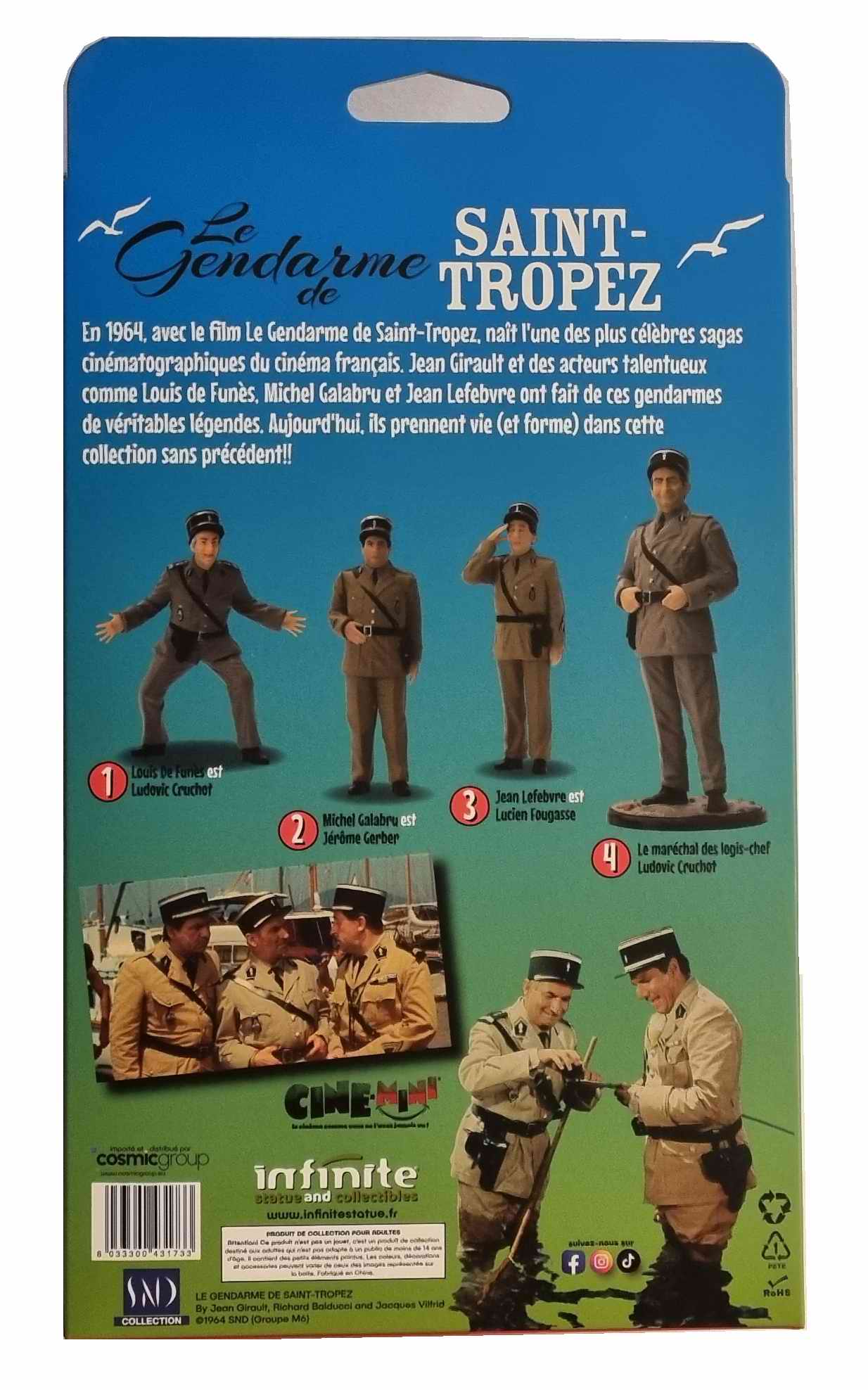 Figurine Le Gendarme De Saint-Tropez Louis de Funès Marechal Des logis-Chef Ludovic Cruchot 