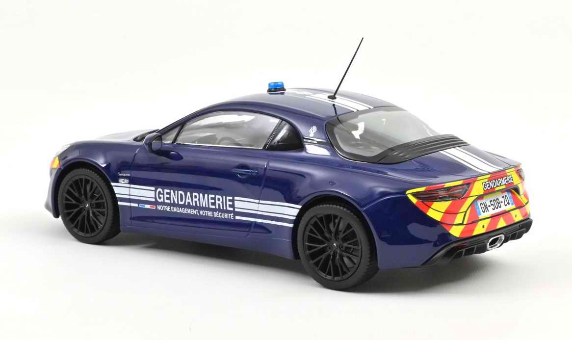 Voiture Miniature ALPINE A110 S GENDARMERIE 2023 Norev 1/18