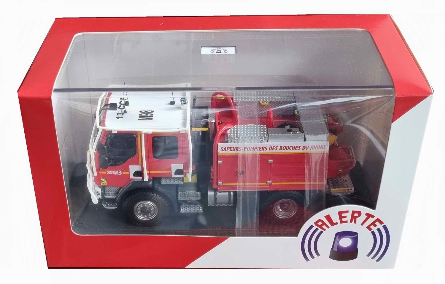 Miniature Camion de Sapeurs Pompiers RENAULT D14 CCFM4000 Gimaex SDI13 Bouches du Rhône 1/43 Alerte